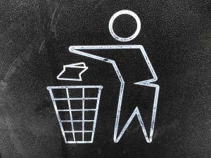 school cleanliness - bin sign