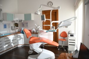 Photo of a clean dentist surgery with dental chair