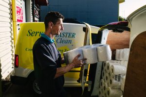 ServiceMaster staff loading van